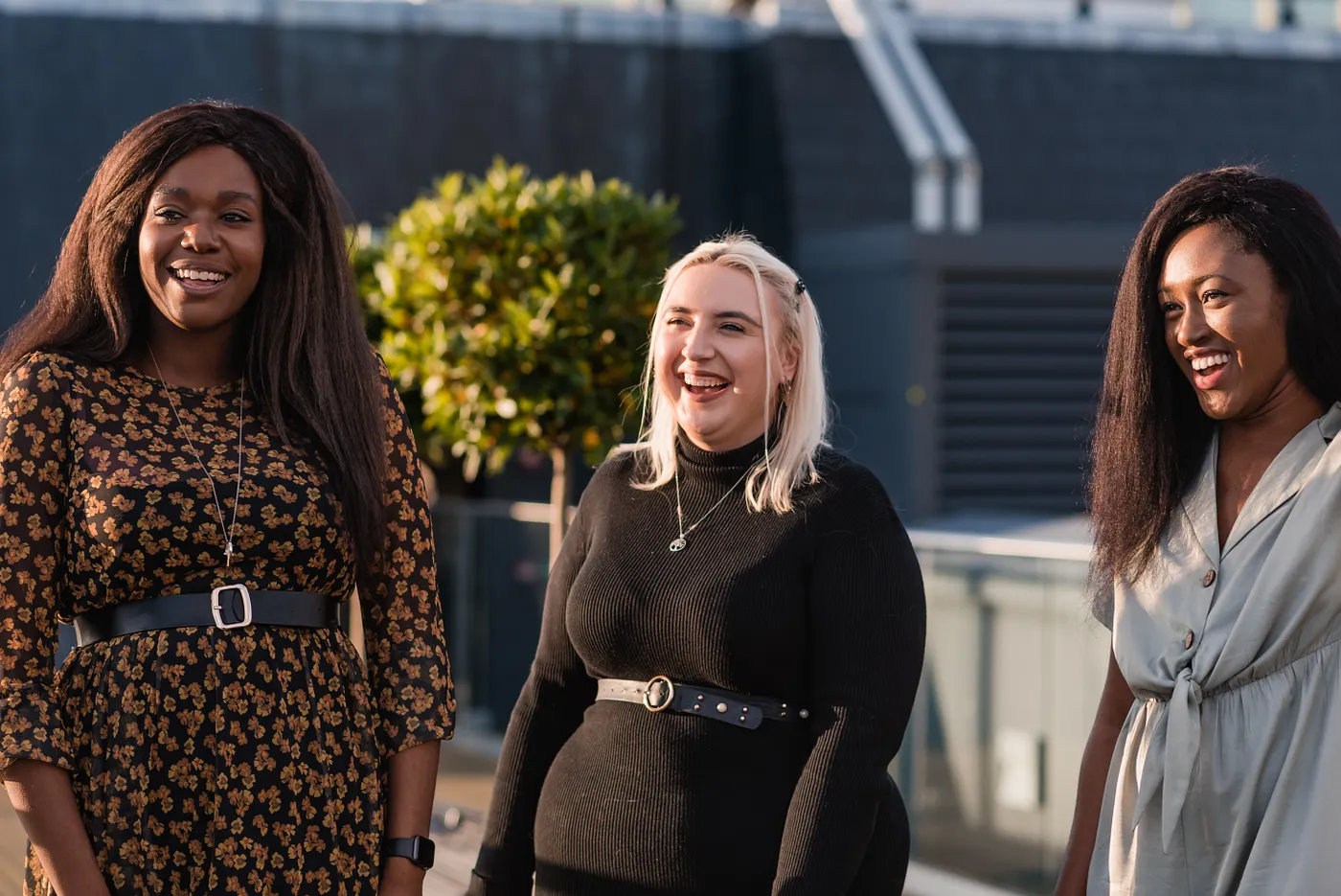 Left to right — Indie Gordon (Head of Programs), Isabella Mahoney (Program Manager) and Izzy Obeng, (Chief Executive Officer) at Foundervine.